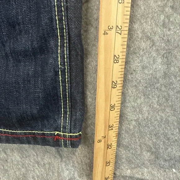 Vtg COOGI Jeans Mens sz 38x34 Embroidered Sneaker Shoes Rainbow Blue Denim Y2K - Picture 13 of 16